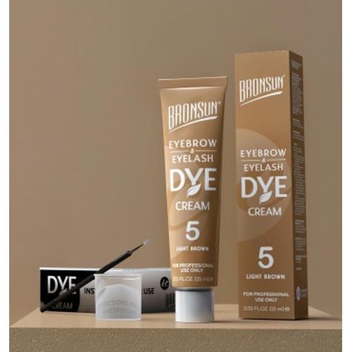 Краска-крем BRONSUN № 5 светло-коричневый 15мл — изображение 2