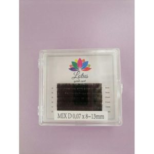 Ресницы Lotus mix черн-корич амбрэ D 0.07 8-13мм 6 полос