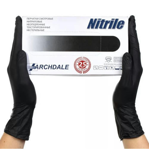Перчатки нитрил Nitrile M черные