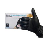 Перчатки нитрил-винил Wally Plastic M черные