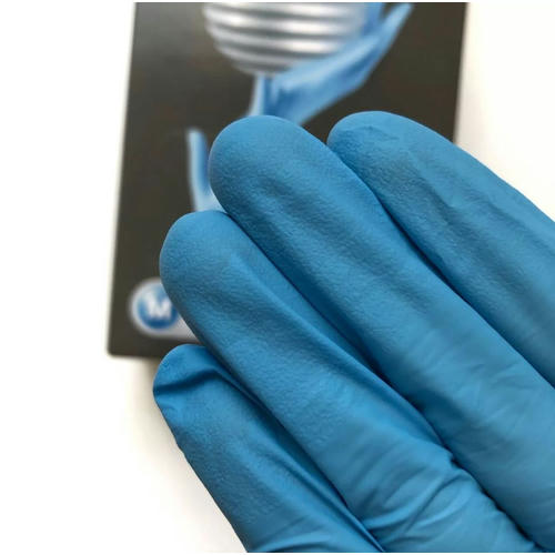 Перчатки нитрил Benovy M голубые, 50 пар — изображение 2