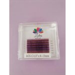 Ресницы Lotus mix фиолетовые C 0.07 8-13мм 6 полос