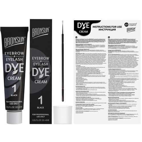 Краска-крем BRONSUN № 1 черный, 15мл — изображение 3