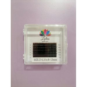 Ресницы Lotus mix черн-корич амбрэ D 0.10 8-13мм 6 полос