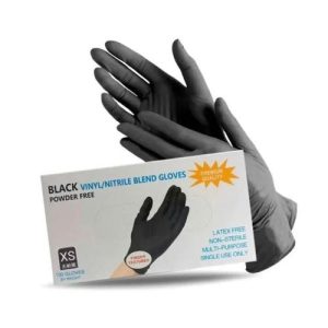 Перчатки нитрил-винил Wally Plastic XS черные