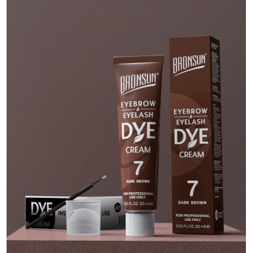 Краска-крем BRONSUN № 7 темно-коричневый 15мл — изображение 2