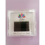 Ресницы Lotus mix черн-зел амбрэ CC 0.07 8-13мм 6 полос