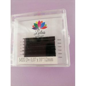 Ресницы Lotus mix D+ 0.07 10-12мм 6 полос