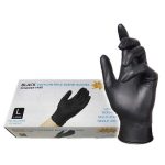 Перчатки нитрил-винил Wally Plastic L черные