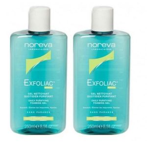 Норева Комплект Эксфолиак Гель для лица мягкий очищающий 2х250 мл (Noreva, Exfoliac)