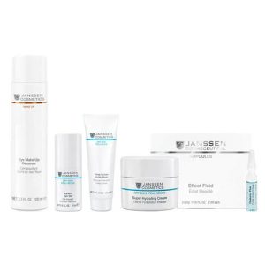Янсен Косметикс Набор "Ультраувлажнение и лифтинг": крем 50 мл + гель для век 15 мл + сыворотка 2 мл х 7 шт + маска 75 мл + лосьон для удаления макияжа с глаз 100 мл (Janssen Cosmetics, Dry Skin)