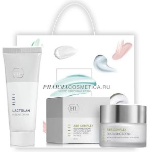 Холи Лэнд Подарочный набор: пилинг, 70 мл + восстанавливающий крем, 50 мл (Holyland Laboratories, Lactolan)