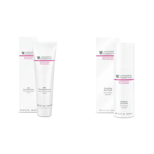 Янсен Косметикс Набор "Очищение и тонизация для чувствительного типа кожи", 2 продукта (Janssen Cosmetics, Sensitive skin)