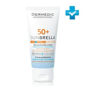 Дермедик Солнцезащитный крем для чувствительной кожи SPF 50+ Sun Protection Cream Sensitive Skin, 50 мл (Dermedic, Sunbrella)