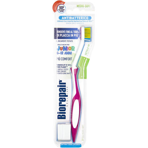 Биорепейр Зубная щетка изогнутая детская, с 6 до 12 лет, средней мягкости (Biorepair, Уход за зубами) — изображение 4
