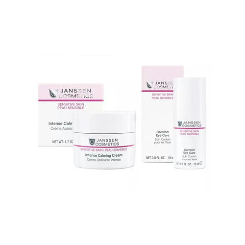 Янсен Косметикс Набор "Интенсивная защита и питание чувствительной кожи": крем 50 мл + крем для кожи вокруг глаз 15 мл (Janssen Cosmetics, Sensitive skin)