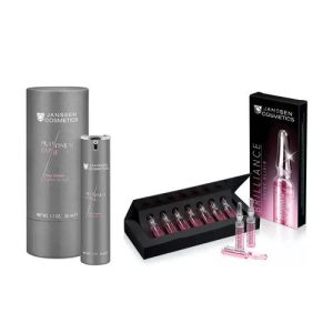 Янсен Косметикс Набор "Упругость и сияние кожи": крем 50 мл + эликсир 2 мл х 7 шт (Janssen Cosmetics, Platinum Care)