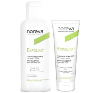 Норева Набор Эксфолиак: скраб, 50 мл + лосьон, 125 мл (Noreva, Exfoliac)