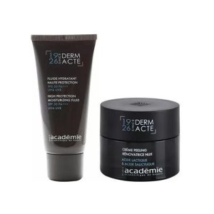 Академи Набор "Мягкость и эластичность": эмульсия 40 мл + крем-эксфолиант 50 мл (Academie, Derm Acte)