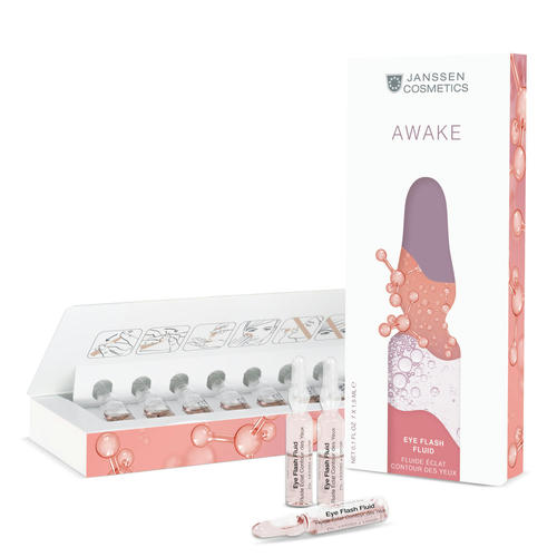 Янсен Косметикс Увлажняющая и восстанавливающая сыворотка в ампулах для контура глаз Eye Flash Fluid, 7 ампул х 2 мл (Janssen Cosmetics, Ampoules)