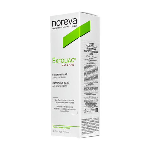 Норева Матирующий и поросуживающий крем Mat & Pore, 30 мл (Noreva, Exfoliac) — изображение 3