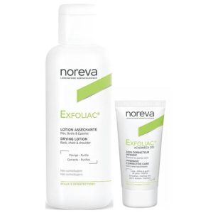 Норева Набор для интенсивного ухода за проблемной кожей: крем, 30 мл + лосьон, 125 мл (Noreva, Exfoliac)