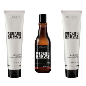 Редкен Брюс Комплект Брюс: шампунь + крем для бритья + бальзам после бритья (Redken Brews, Brews)