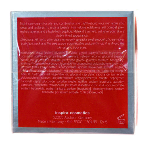 Инспира Косметикс Легкий ночной регенерирующий лифтинг-крем Total regeneration night cream regular, 50 мл (Inspira Cosmetics, Inspira Absolue) — изображение 3