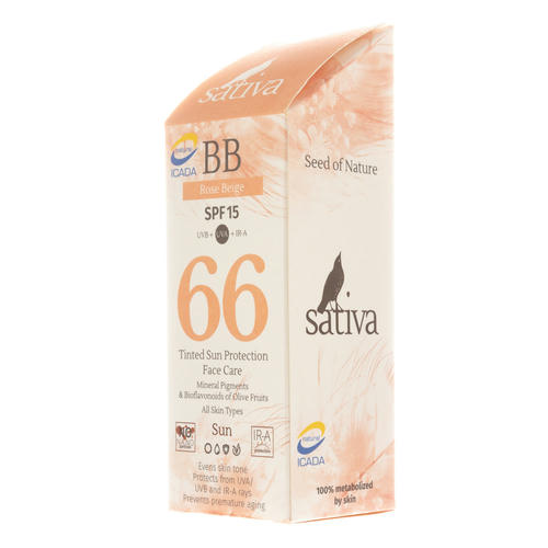 Сатива ВВ-крем ухаживающий "№66 Rose Beige SPF 15", 30 мл (Sativa, Sun) — изображение 3