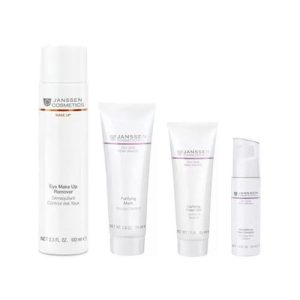 Янсен Косметикс Нормализующий набор для жирной и комбинированной кожи: маска 75 мл + концентрат 30 мл + крем-гель 50 мл + лосьон 100 мл (Janssen Cosmetics, Oily skin)