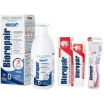 Биорепейр Набор для чувствительных зубов: зубная паста 75 мл + зубная щетка + ополаскиватель 500 мл (Biorepair, Чувствительные зубы)