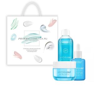 Дермедик Подарочный набор: увлажняющий тонер 200 мл + крем для лица 50 г + сыворотка для лица, шеи, декольте 30 г (Dermedic, Hydrain3)