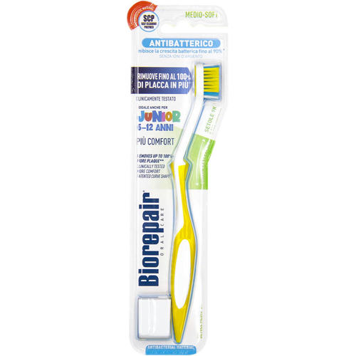 Биорепейр Зубная щетка изогнутая детская, с 6 до 12 лет, средней мягкости (Biorepair, Уход за зубами) — изображение 2