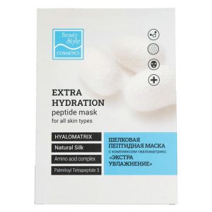 Бьюти Стайл Шелковая пептидная маска "Экстра увлажнение" с комплексом гиаломатрикс , 1 саше х 30 мл (Beauty Style, Patch&Mask)