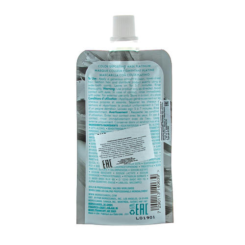 Мороканойл Тонирующая маска для волос тон "Platinum", 30 мл (Moroccanoil, Color Depositing Mask) — изображение 2