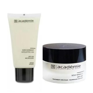Академи Набор "Для увядающей кожи": крем-пилинг 50 мл + крем 50 мл (Academie, )