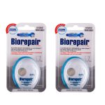 Биорепейр Расширяющаяся зубная нить без воска поддерживающая белизну Non-Waxed Expanded Floss, 2 х 30 м (Biorepair, Уход за зубами)