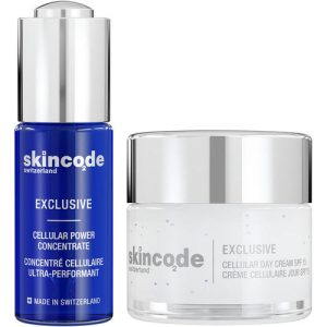 Скинкод Набор: Клеточный омолаживающий дневной крем SPF 15, 50 мл + Клеточный омолаживающий концентрат, 30 мл (Skincode, Exclusive)