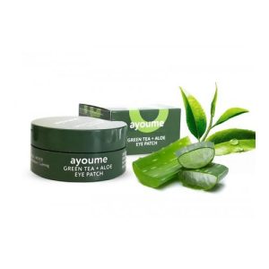 Ayoume Патчи для глаз от отечности с экстрактом зеленого чая и алоэ Green Tea+Aloe Eye Patch 1,4 г*60 шт