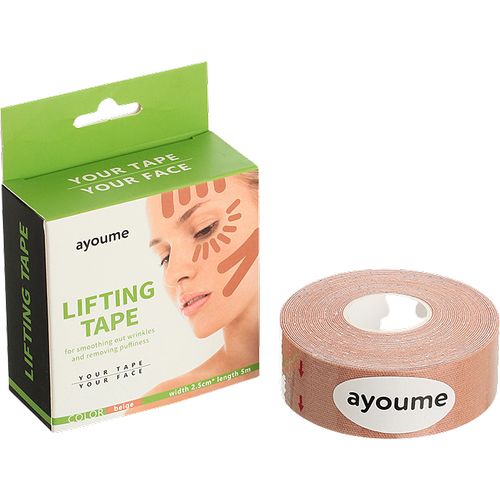 Ayoume Тейп для лица 2, 5см*5м бежевый Kinesiology tape roll 2, 5см*5м