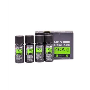 Goldwell Men Reshade Grey Blending Power Shot 4CA - Экспресс-корректор седины средний коричневый 4x20 мл