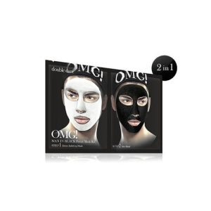 Double Dare OMG! Man In Black Facial Mask Kit - Маска мужская двухкомпонентная для ухода за кожей лица