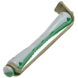 Коклюшки 6 мм короткие бело-зеленые, 12 штук в упаковке