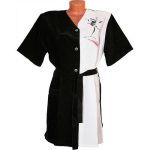 Халат для парикмахера ПРОФИ чёрно-белый