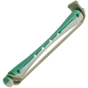 Коклюшки 6 мм длинные бело-зеленые, 12 штук в упаковке