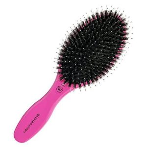 Щетка EXPERT CARE OVAL Boar&Nylon Bristles Silver розовая