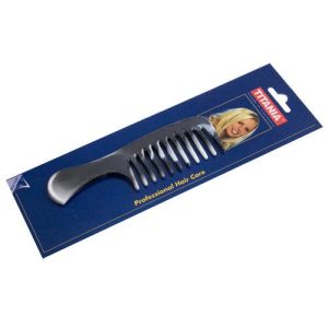 Расчёска-гребень 14,5 см серо-белая