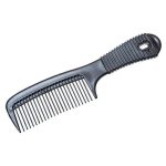 Расчёска 21 см черная с прорезиненной ручкой