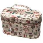 Косметичка с рисунком бежевая 20х12х9см