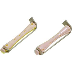 Коклюшки 6,5 мм короткие бело-розовые, 12 штук в упаковке